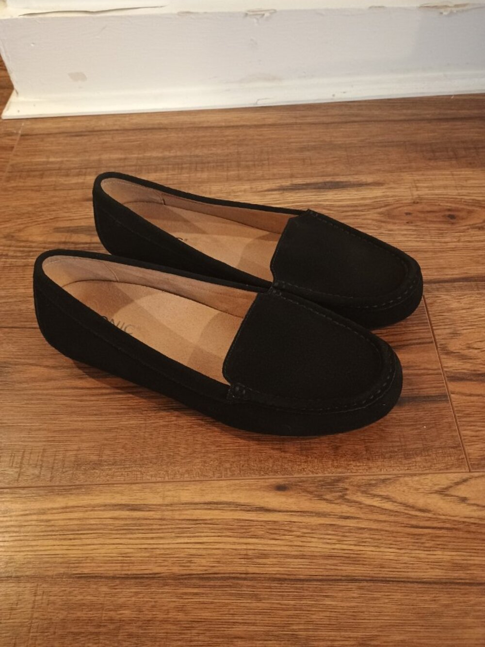 Vionic Debbie Slip On Comfort Loafer Flat Black Suede Women’s Size 11 Wide